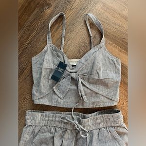 Abercrombie & Fitch Matching Stripe Top and Pant Set